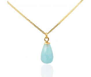 Blue Topaz Bulb Necklace 