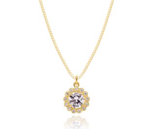 Gemstone Halo Pendant