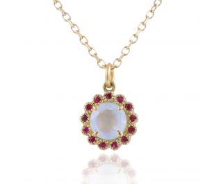 Gemstone Halo Pendant