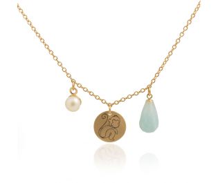 Blue Topaz Bulb Necklace 