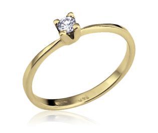 טבעת סוליטר עדינה