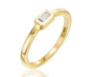 Petite Rough Diamonds Baguette Ring