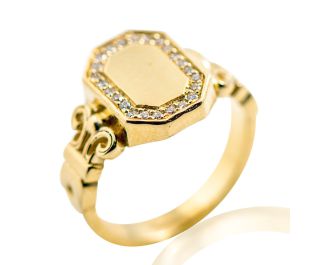 Yellow Gold Octagon Ring