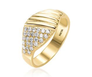 Sapphire Spiral Ring, Big 