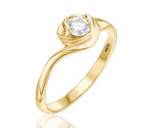 Twist Spiral Engagement Ring 