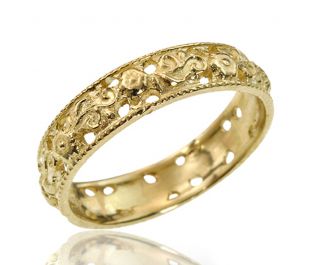 Gold Mid-Century Wedding Band