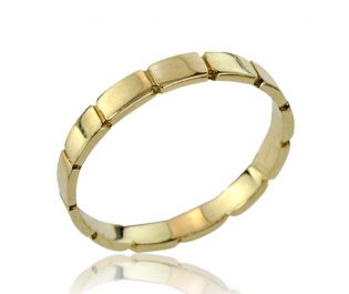 Gold Baroque Wedding Band