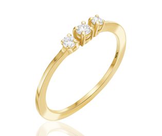 Dainty Diamond Trio Ring