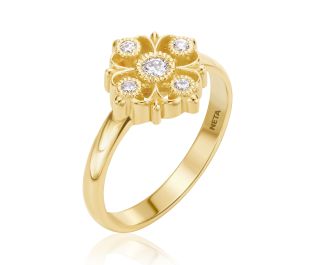 Antique Style Openwork Diamond Ring